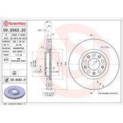 Brembo Front Brake Discs & Pads fits Alfa Romeo Giulietta 2010-2020 1.4 2.0