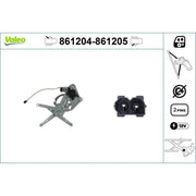 Valeo Electric Window Regulator Lifter Left Rear 861204