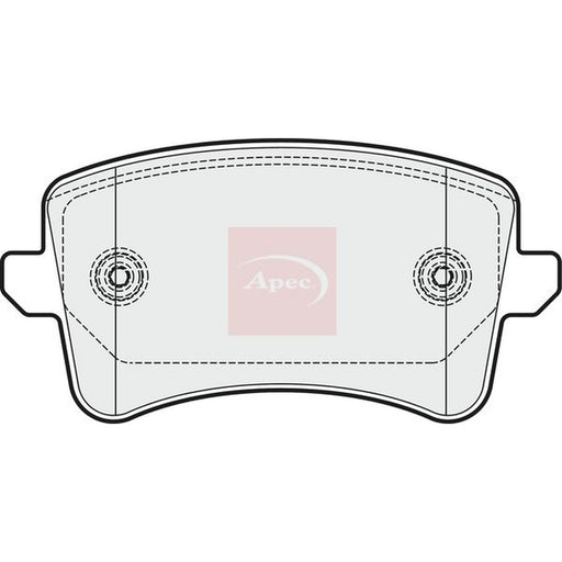 Apec Rear Brake Pad Set fits Audi A4 Allroad B8 2009-2016 2.0 3.0