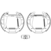 Mintex Brake Shoe Set Axle Kit fits Audi 80 B3 1986-1991 1.6 1.8 1.9