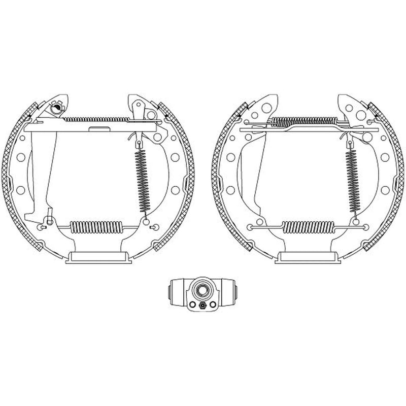 Mintex Brake Shoe Set Axle Kit fits Audi 80 B3 1986-1991 1.6 1.8 1.9