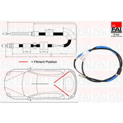 FAI Handbrake Cable Left Rear FBC0047