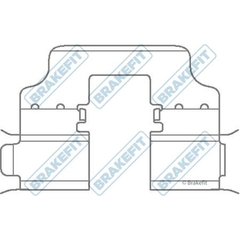 Apec Brake Pad Accessory Fitting Kit Rear fits Honda Civic VIII 2005-2012