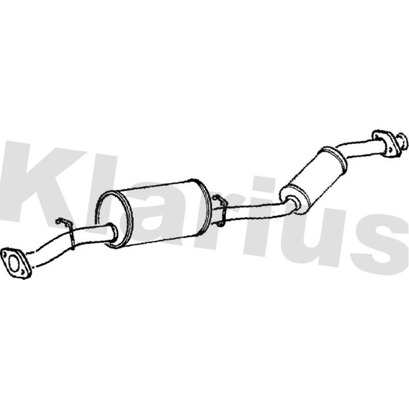 Klarius Box With Centre Pipe Centre fits Land Rover Defender 1990-1998 2.5