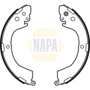 NAPA Brake Shoe Set Axle Kit fits Mitsubishi L200 1996-2007 2.5 2.8 3.0