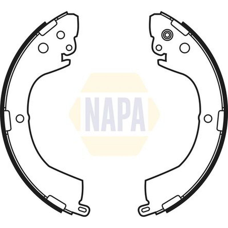 NAPA Brake Shoe Set Axle Kit fits Mitsubishi L200 1996-2007 2.5 2.8 3.0