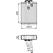 Valeo Heater Matrix Core Heat Exchanger 811551