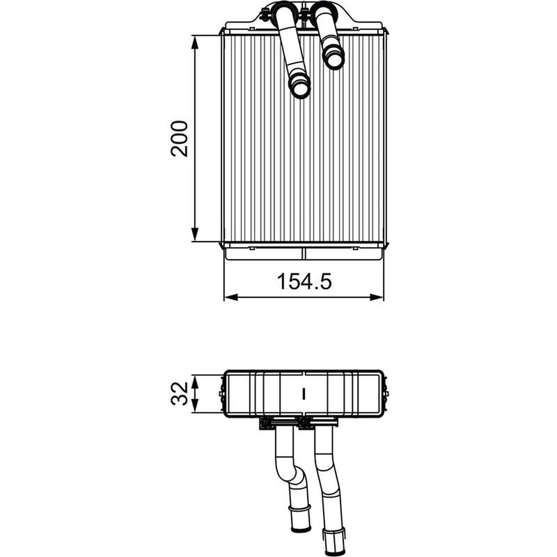 Valeo Heater Matrix Core Heat Exchanger 811551