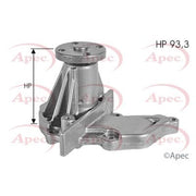 Apec Engine Cooling Water Pump fits Ford Courier Box Body/Mpv 1996-1999 1.4
