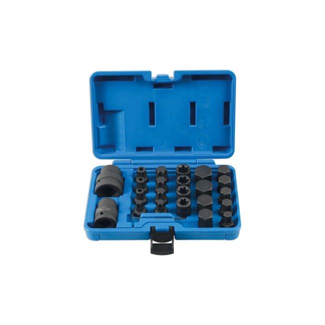 Laser Impact Bit & Socket Set 3/4"D, 1"D 24pc 6891 Laser - Dynamic Drive