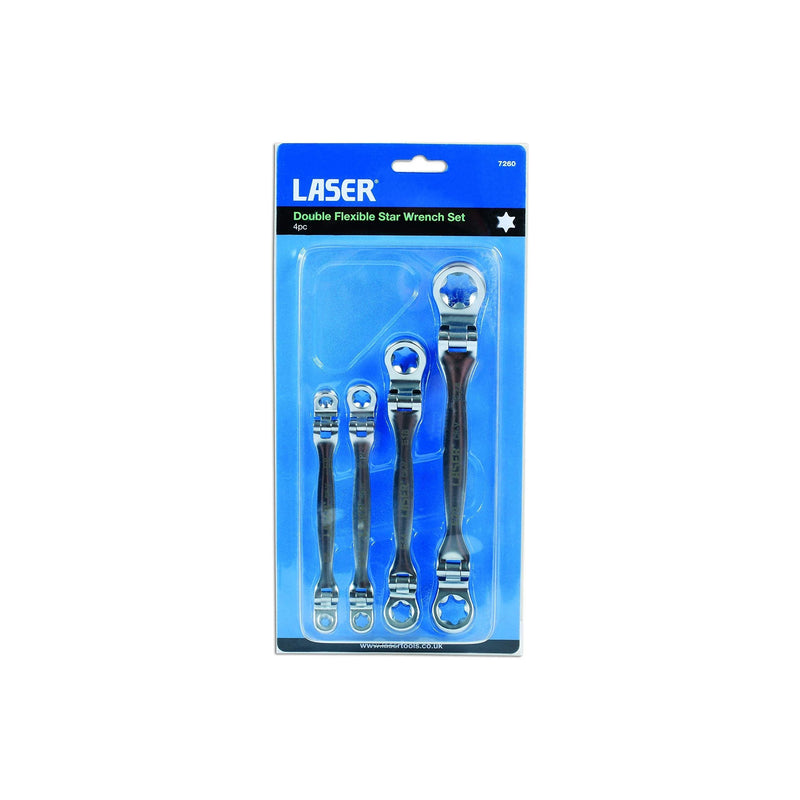 Laser Flexible Star Spanner Set 4pc 7260 Laser - Dynamic Drive