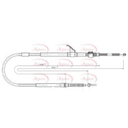 Apec Handbrake Cable Left Rear fits Mitsubishi L200 1996-2007 2.4 2.5