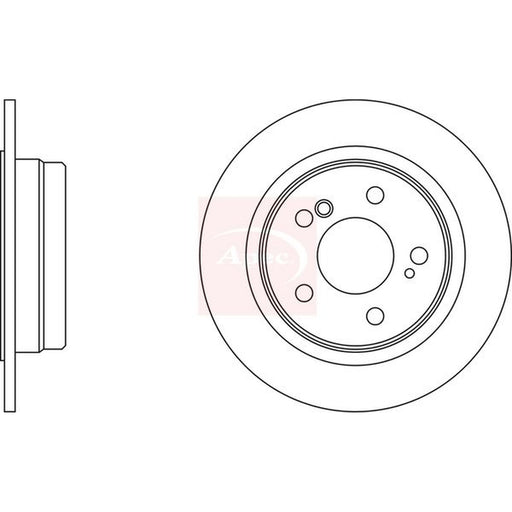 Apec 2 x Solid Brake Discs fits Kia Stinger 2017-2023 2.2