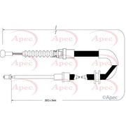 Apec Handbrake Cable Left Rear fits VW Caddy III 2004-2015 1.6 1.9 2.0