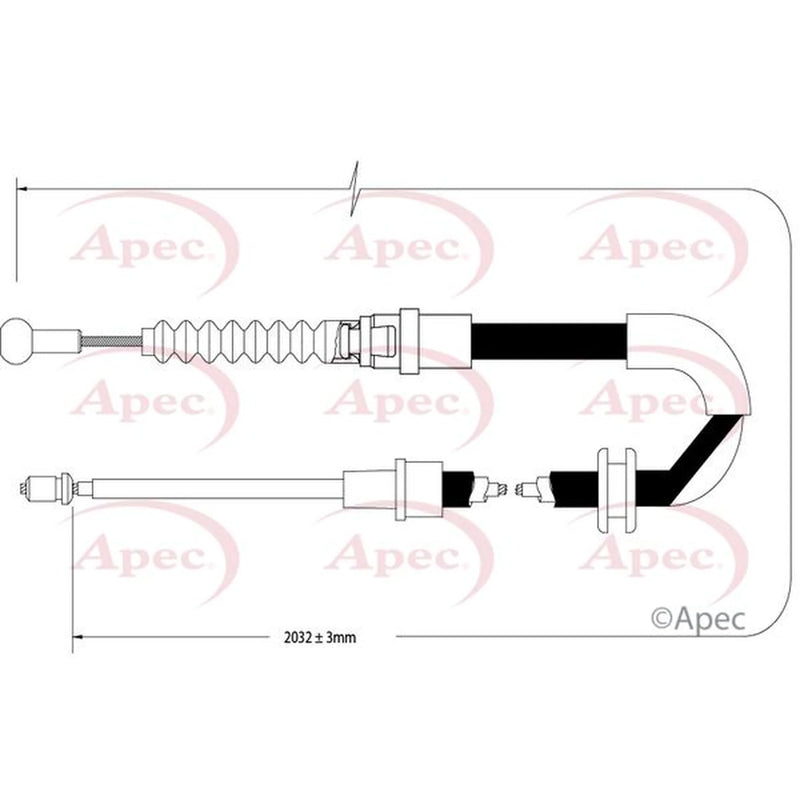 Apec Handbrake Cable Right Rear CAB1518