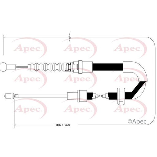 Apec Handbrake Cable Right Rear CAB1518