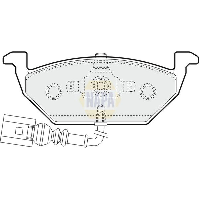 NAPA Front Brake Pad Set fits Audi A2 2000-2005 1.4 1.6