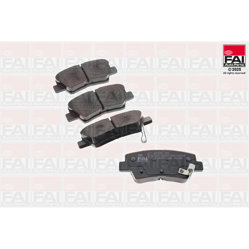 FAI Rear Brake Pad Set fits Hyundai Accent IV 2010-2018 1.4 1.6