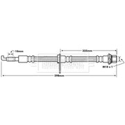 Borg & Beck Brake Hydraulic Hose Line Front Right BBH7248