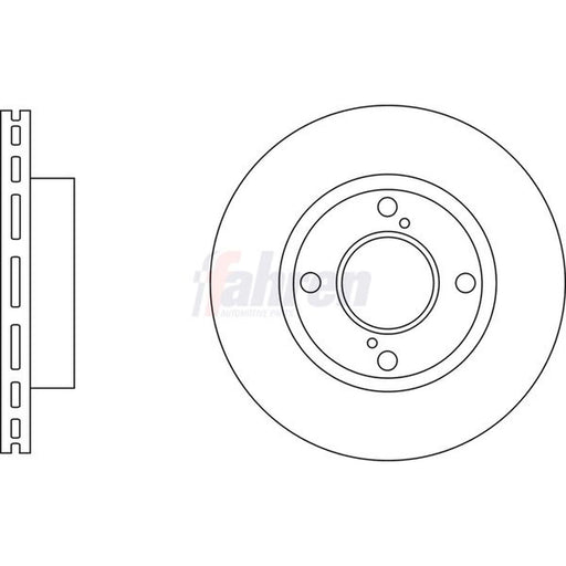 Fahren 2 x Vented Brake Discs fits Suzuki Celerio 2014 on 1.0