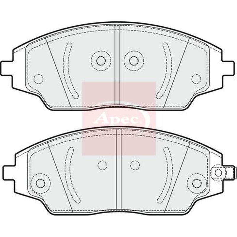 Apec Front Brake Pad Set fits Chevrolet Aveo 2011-2015 1.2 1.3 1.4