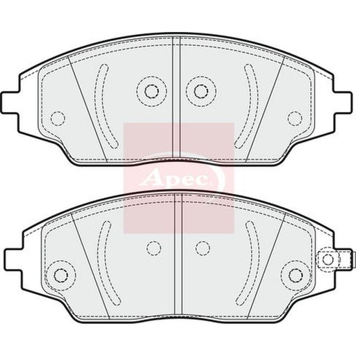 Apec Front Brake Pad Set fits Chevrolet Aveo 2011-2015 1.2 1.3 1.4