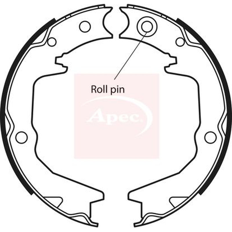 Apec Parking Brake Shoe Set fits Mitsubishi Eclipse 1991-1995 2.0