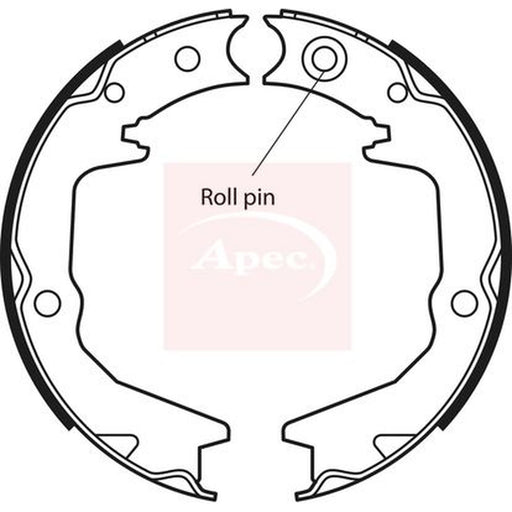 Apec Parking Brake Shoe Set fits Mitsubishi Eclipse 1991-1995 2.0