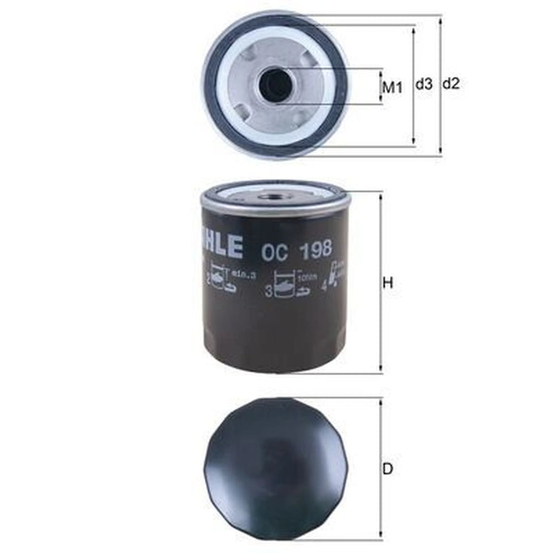 Mahle Engine Oil Filter fits Deutz-Fahr Series 5 2013 on