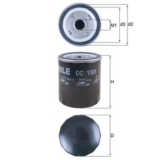 Mahle Engine Oil Filter fits Deutz-Fahr Series 5 2013 on