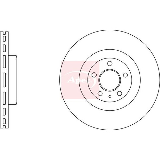 Apec 2 x Vented Brake Discs fits Mazda CX-60 2022 on 3.3