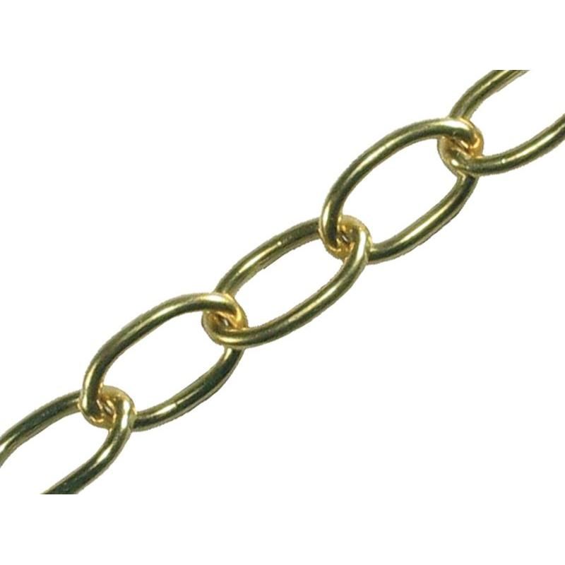 Faithfull Oval Chain 2.3mm x 10m Polished Brass Faithfull - NN4 Online