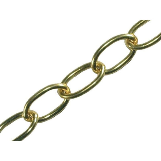Faithfull Oval Chain 2.3mm x 10m Polished Brass Faithfull - NN4 Online