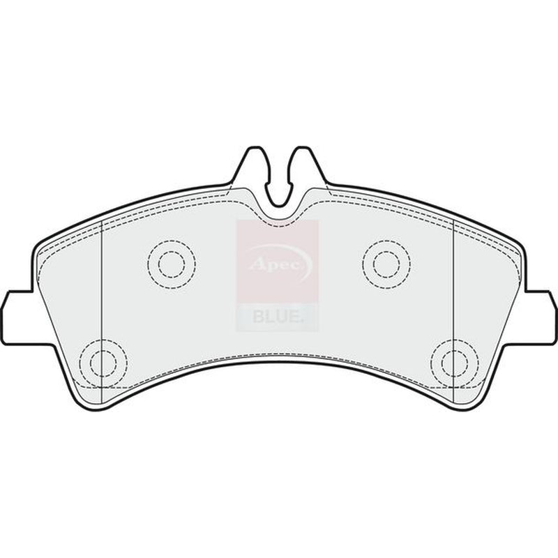 Apec Rear Brake Pad Set fits Mercedes-Benz Sprinter 3,5-T Bus 2011-2016