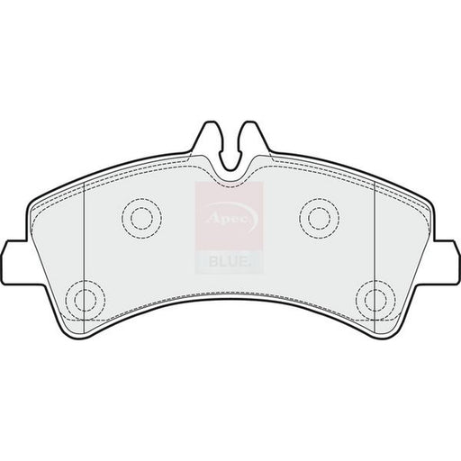 Apec Rear Brake Pad Set fits Mercedes-Benz Sprinter 3,5-T Bus 2011-2016