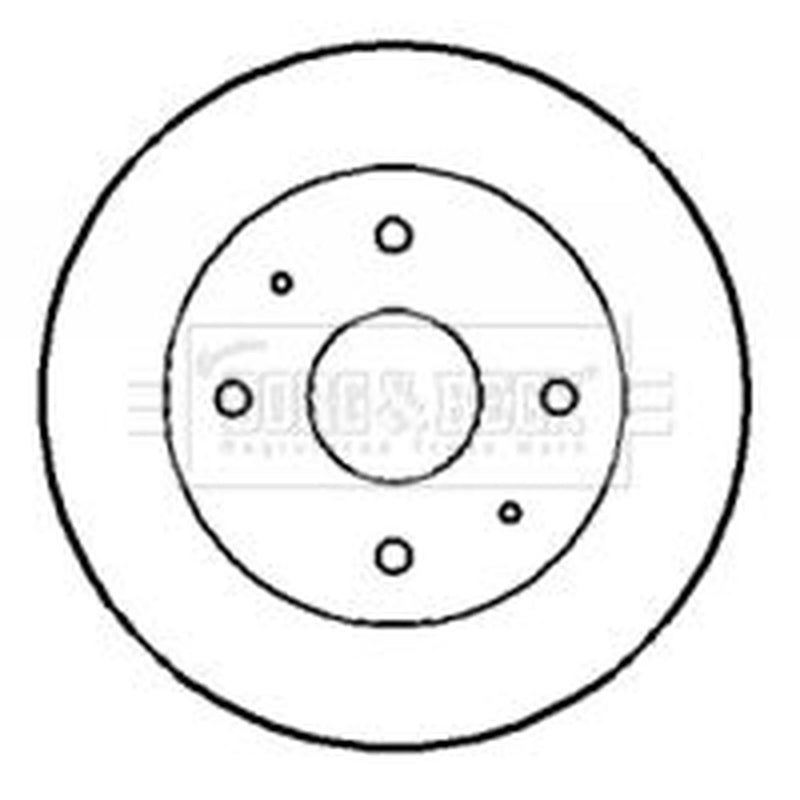 Borg & Beck Front Brake Discs & Pads fits Daihatsu Sirion 2005-2013 1.0 1.3