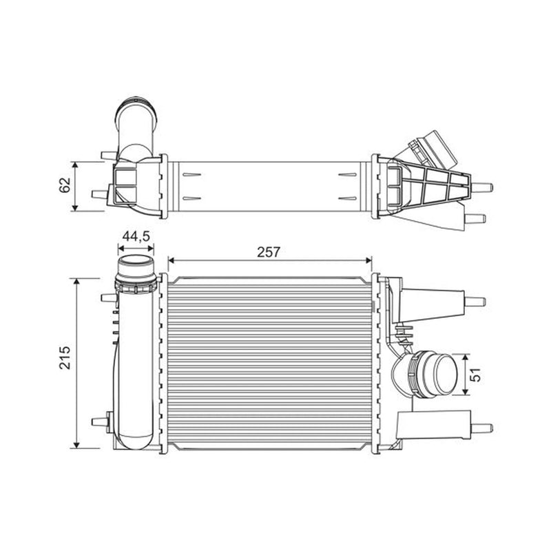 Valeo Intercooler (Charge Air Cooler) 822916