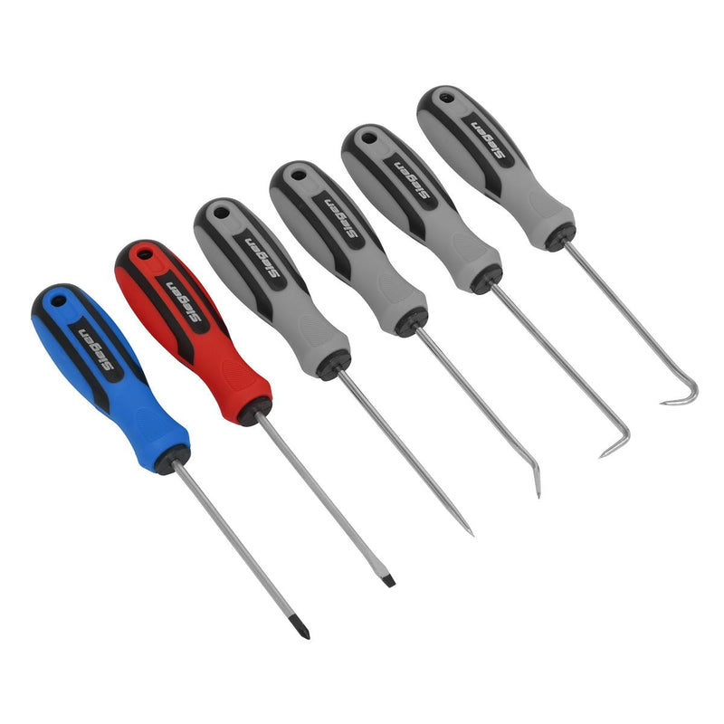 Sealey Mini Pick & Screwdriver Set 6pc S0774 Siegen by Sealey - Dynamic Drive