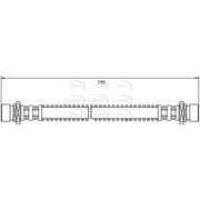 Apec Brake Hydraulic Hose Line Front fits Land Rover Discovery 1998-2004 2.5 4.0