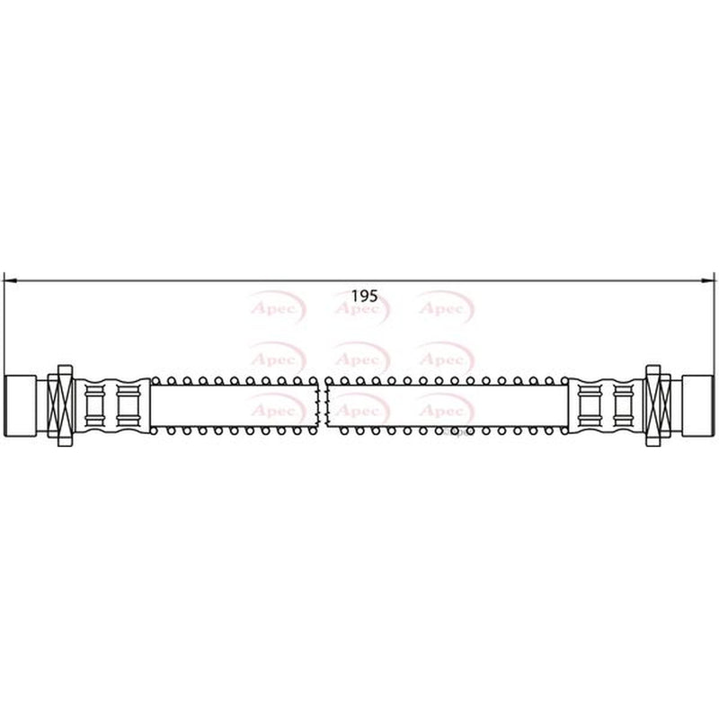Apec Brake Hydraulic Hose Line Front fits Land Rover Discovery 1998-2004 2.5 4.0