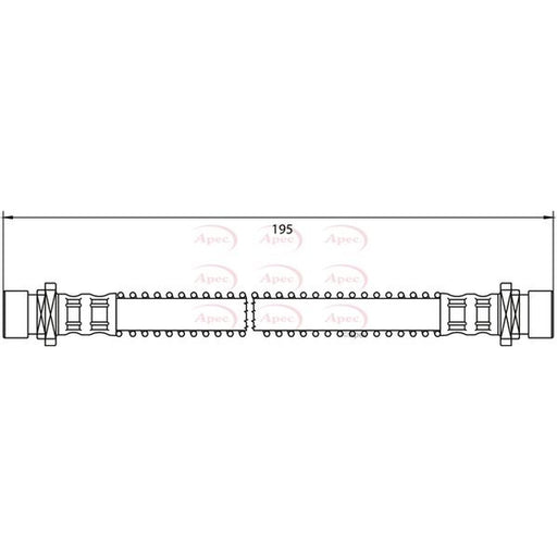 Apec Brake Hydraulic Hose Line Front fits Land Rover Discovery 1998-2004 2.5 4.0