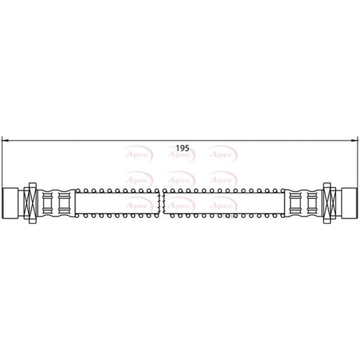 Apec Brake Hydraulic Hose Line Upper HOS4025
