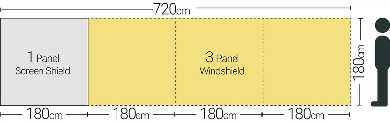 Quest Screen Shield (1 panel) Windbreak Quest - Dynamic Drive