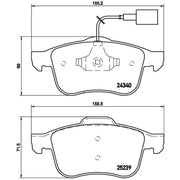Brembo Front & Rear Pads fits Alfa Romeo Giulietta 2010-2020 1.4 1.8 2.0