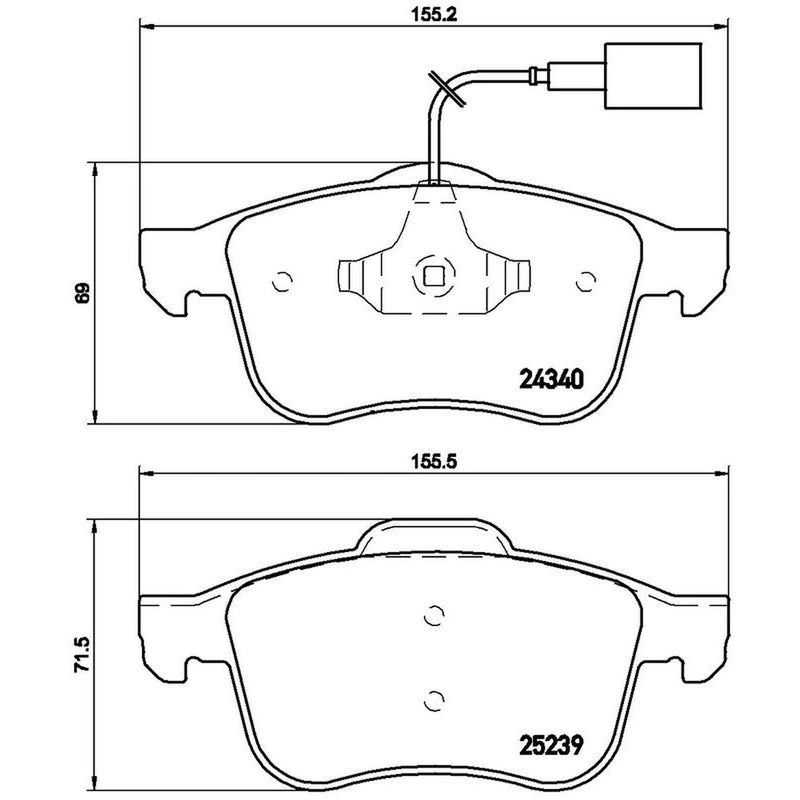 Brembo Front & Rear Pads fits Alfa Romeo Giulietta 2010-2020 1.4 1.8 2.0