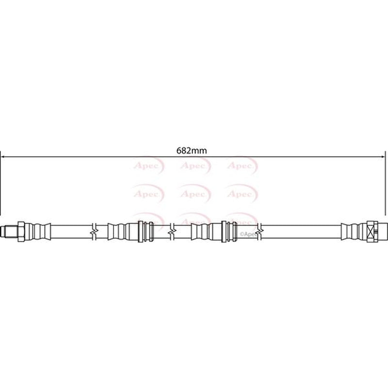 Apec Brake Hydraulic Hose Line Rear fits BMW Z4 Roadster 2009-2016