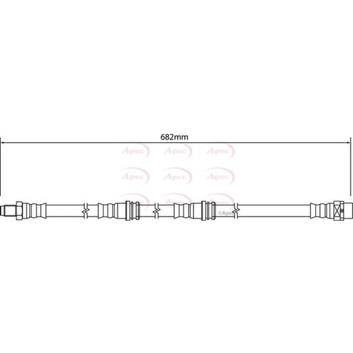 Apec Brake Hydraulic Hose Line Rear HOS4302