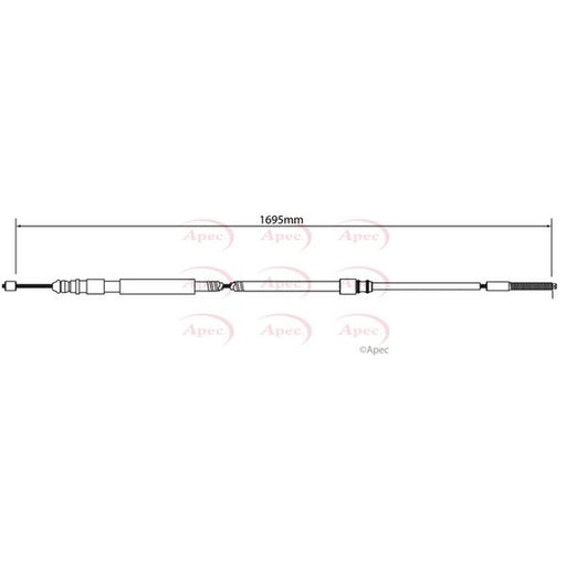 Apec Handbrake Cable Left Rear fits BMW 3 1997-2007
