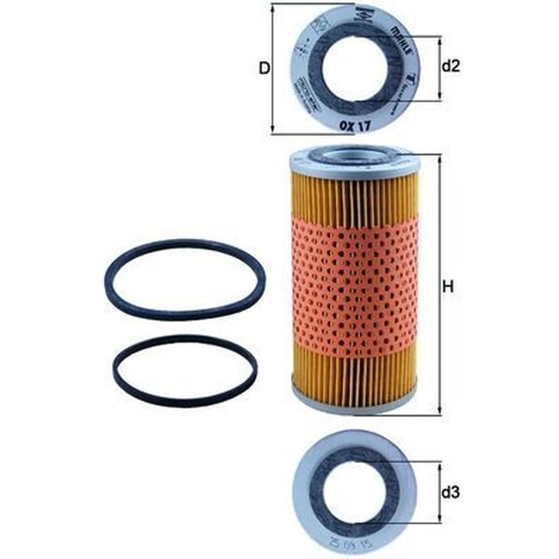 Mahle Engine Oil Filter OX 17D