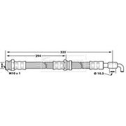 Borg & Beck Brake Hydraulic Hose Line Rear Right BBH7313